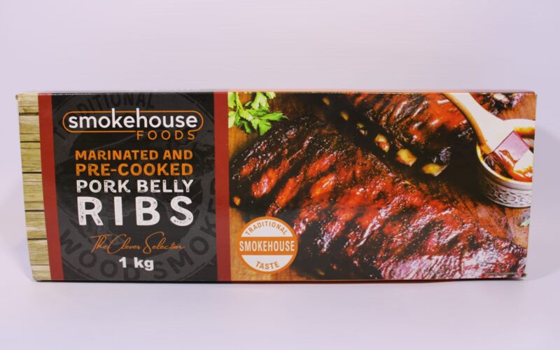 Cooked & Marinated Belly Ribs 1kg in a Retail Carton